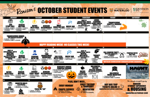 October events calendar