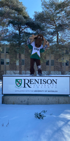 Reni Moose on the Renison sign
