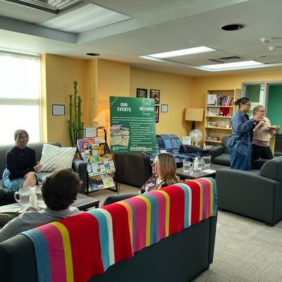 Groups of people talking