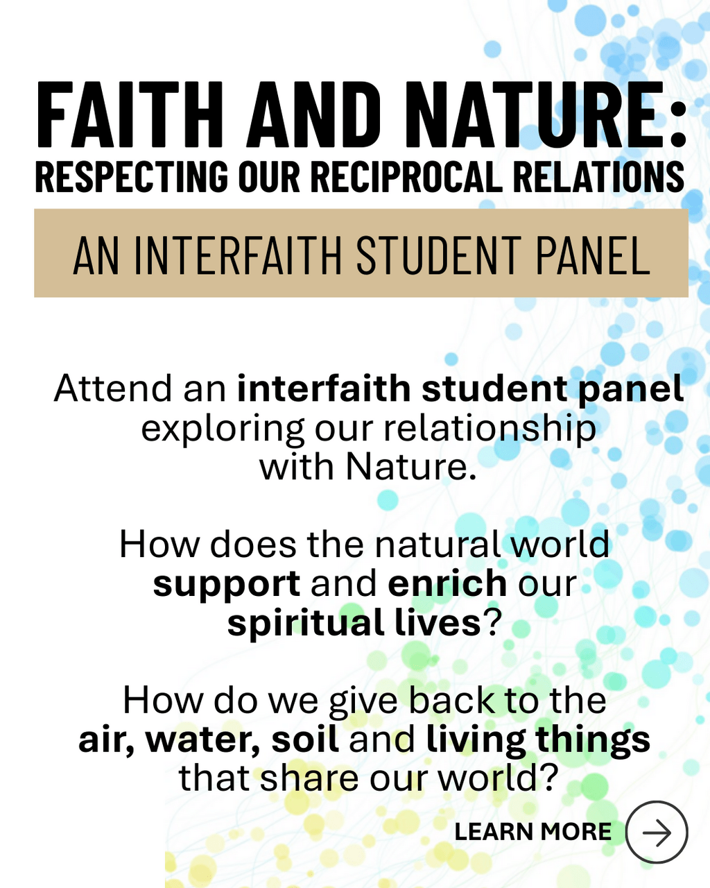 Faith and Nature: Respecting our Reciprocal Relations