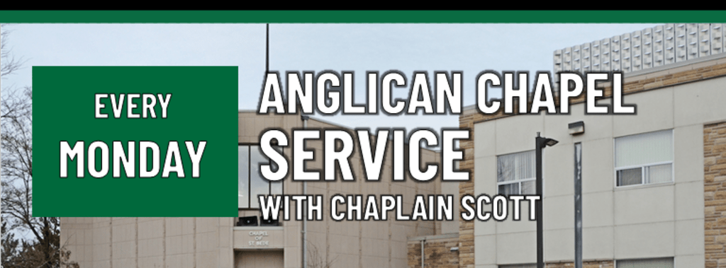 Every monday - angelican chapel service 6:00-7:00pm image