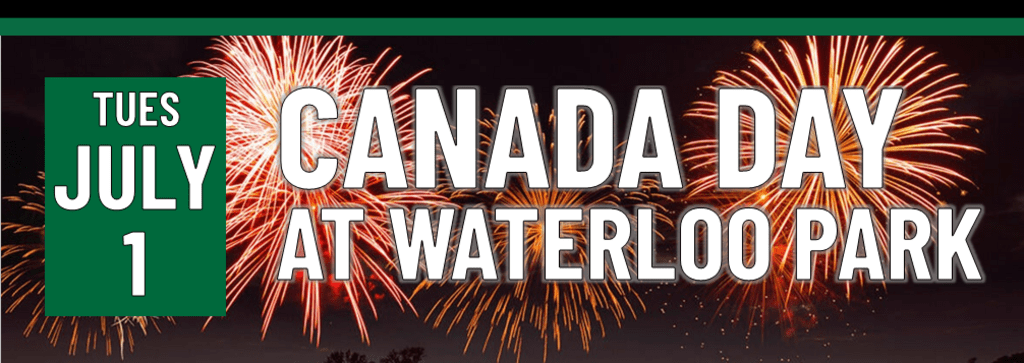Header that says Canada Day at Waterloo Park