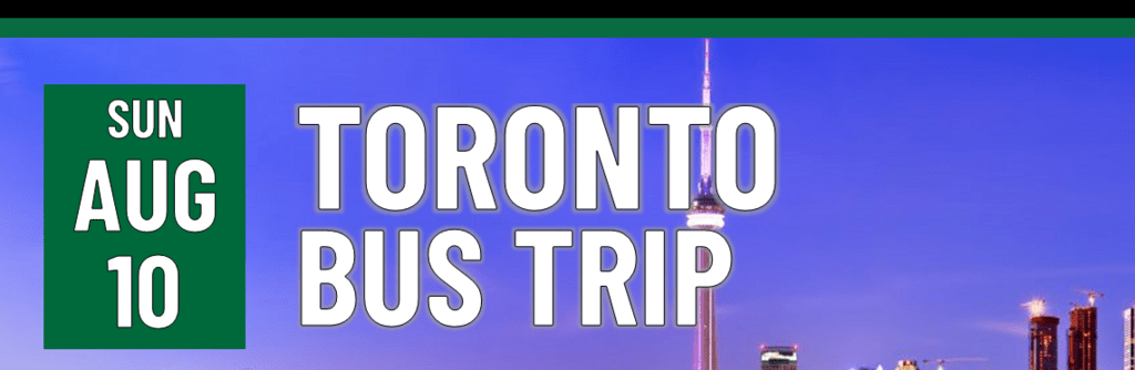 Header that says Toronto Bus Trip
