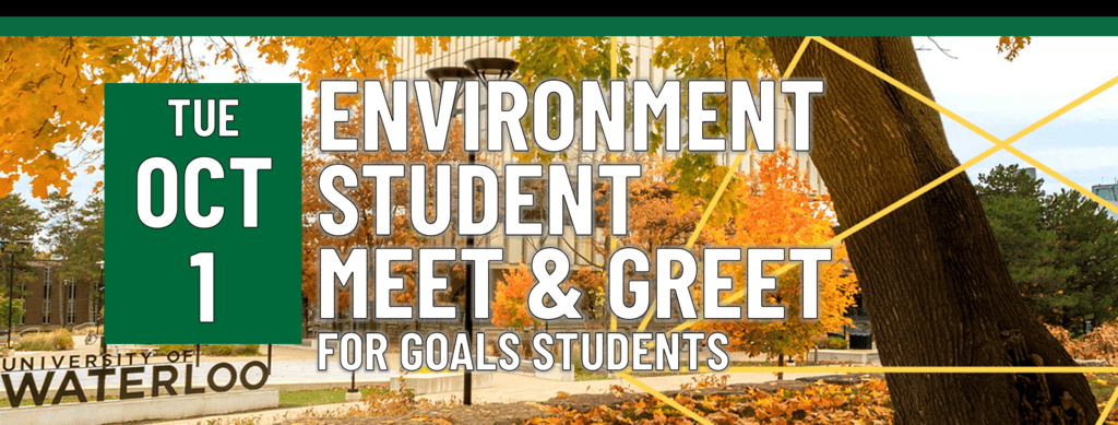Environment Student Meet & Greet for GOALS students on October 1