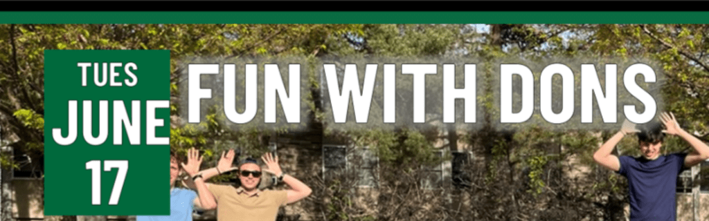 Header that says Fun With Dons