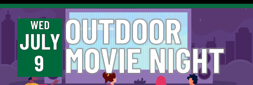 Header that says Outdoor Movie Night