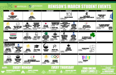 March events calendar