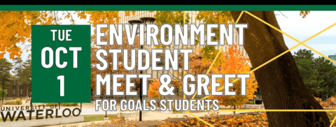 Environment Student Meet & Greet for GOALS students on October 1