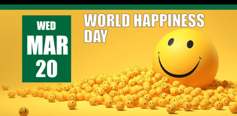 World Happiness Day on Wednesday, March 20.
