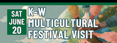 Banner stating KW Multicultural Festival Visit on Saturday, June 20