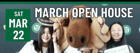 Header that says "sat march 22 - march open house"