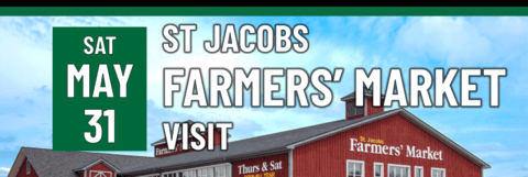 Header that says St. Jacob's Farmers' Marker visit