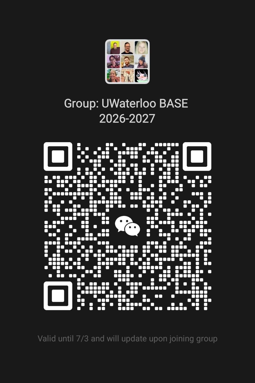 BASE 2026-27 WeChat QR expires July 3