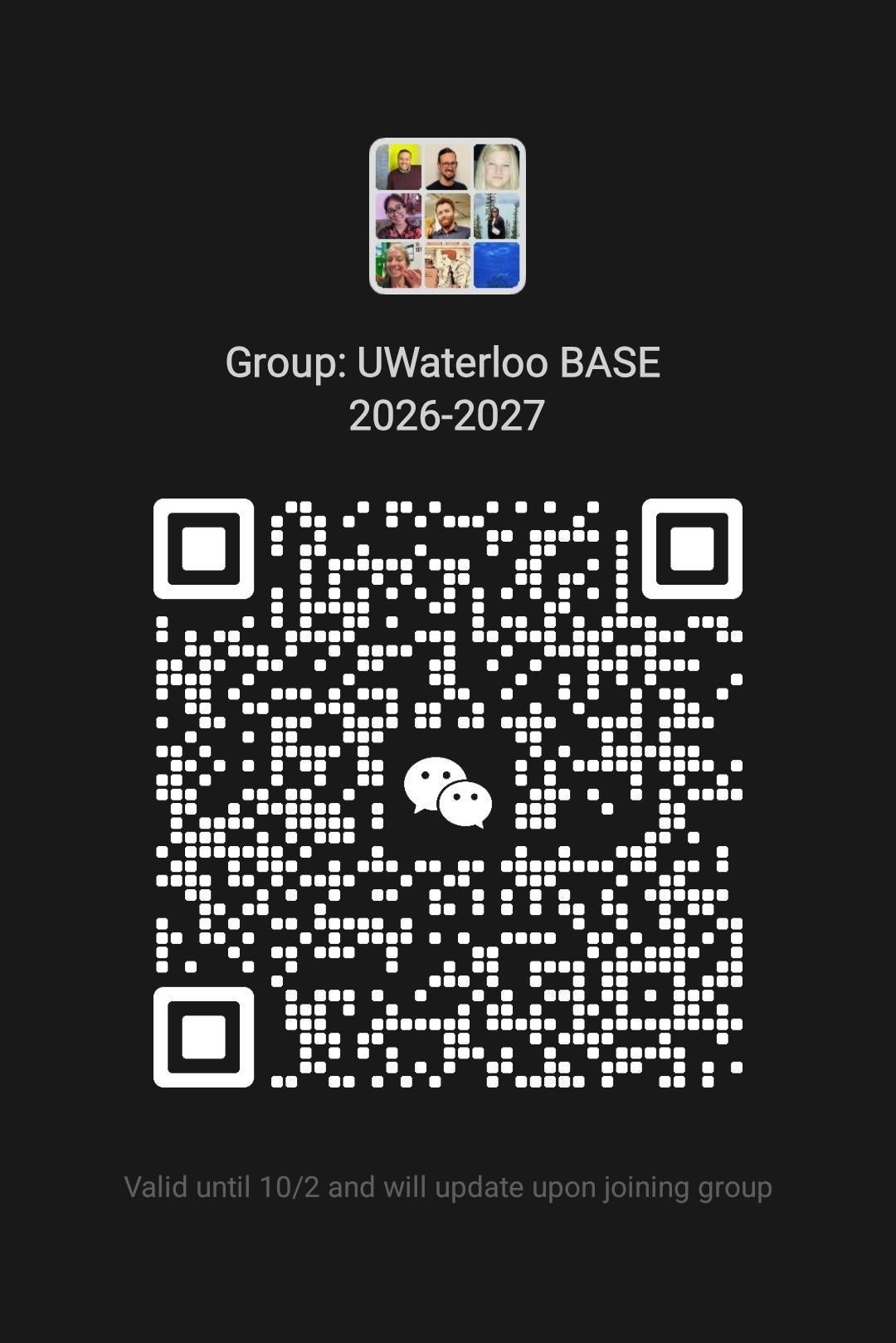 BASE 2026-27 WeChat QR expires October 2