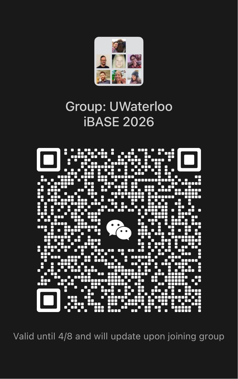 iBASE 2026 WeChat QR code expires April 8