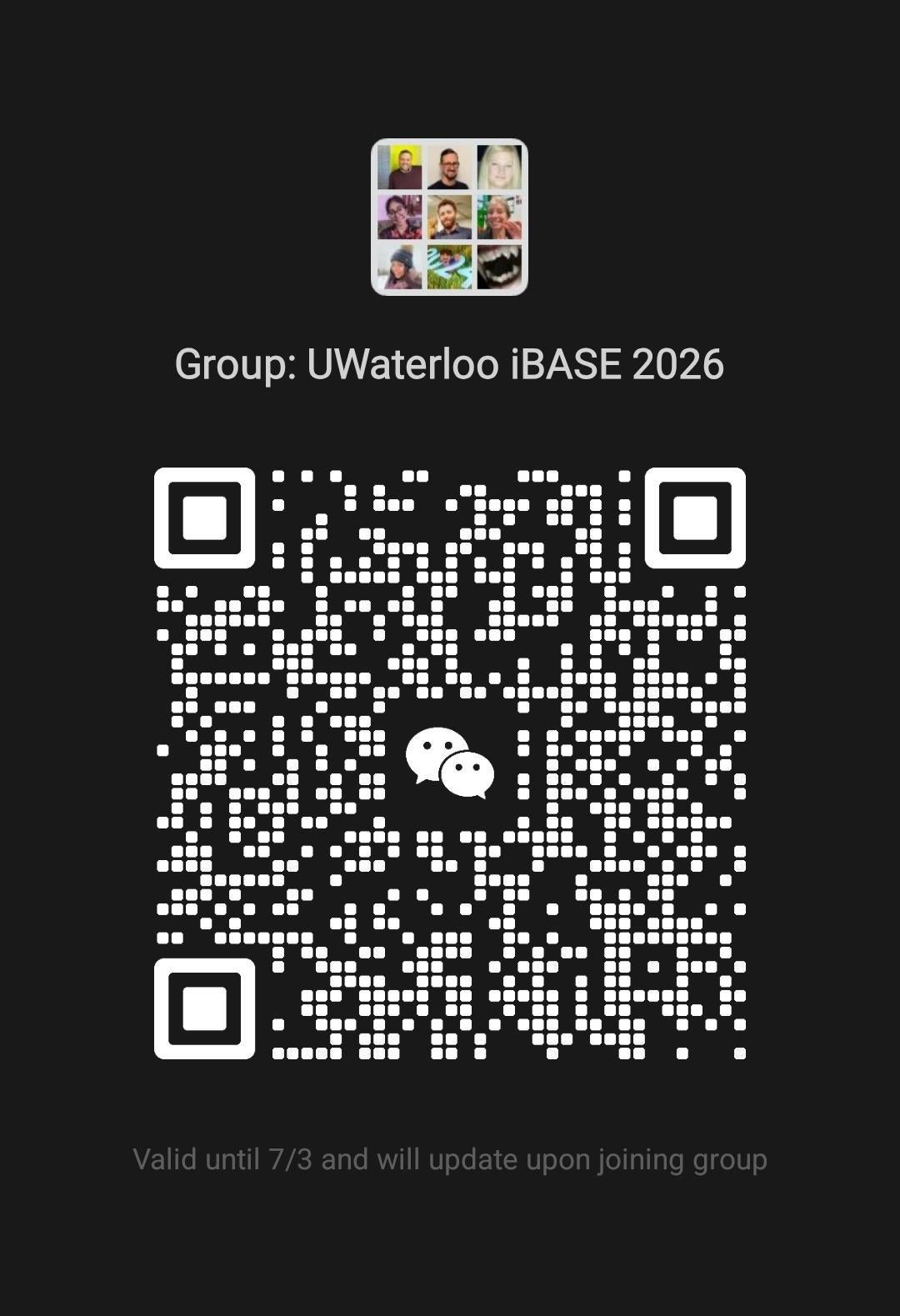 iBASE 2026 WeChat QR expires July 3