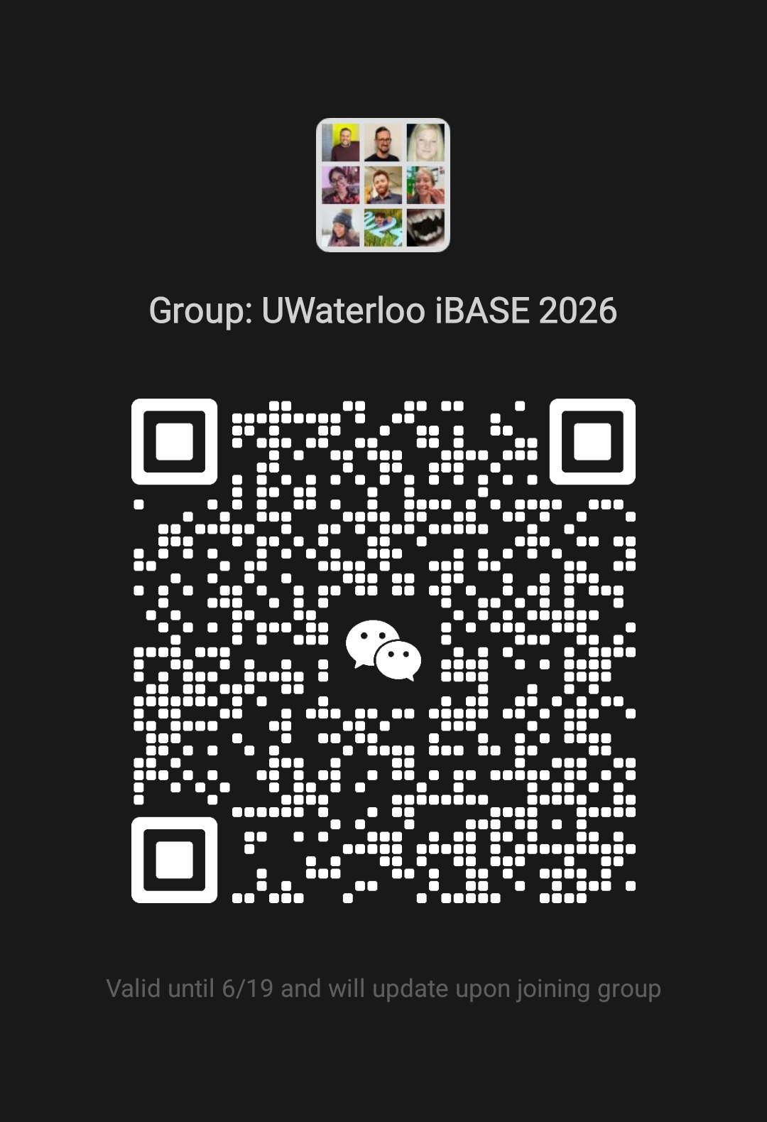 iBASE 2026 WeChat QR expires June 19