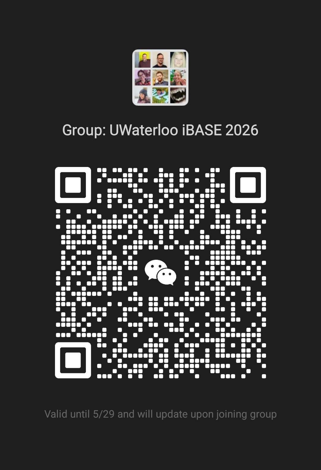 iBASE 2026 WeChat QR code expires May 29
