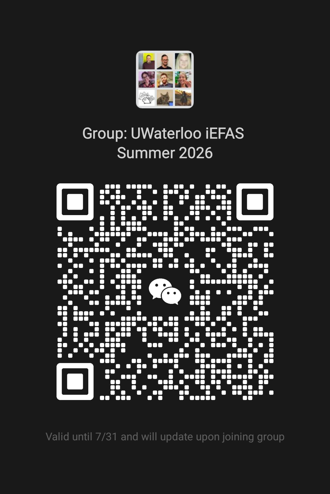 iEFAS 2026 WeChat QR expires July 31