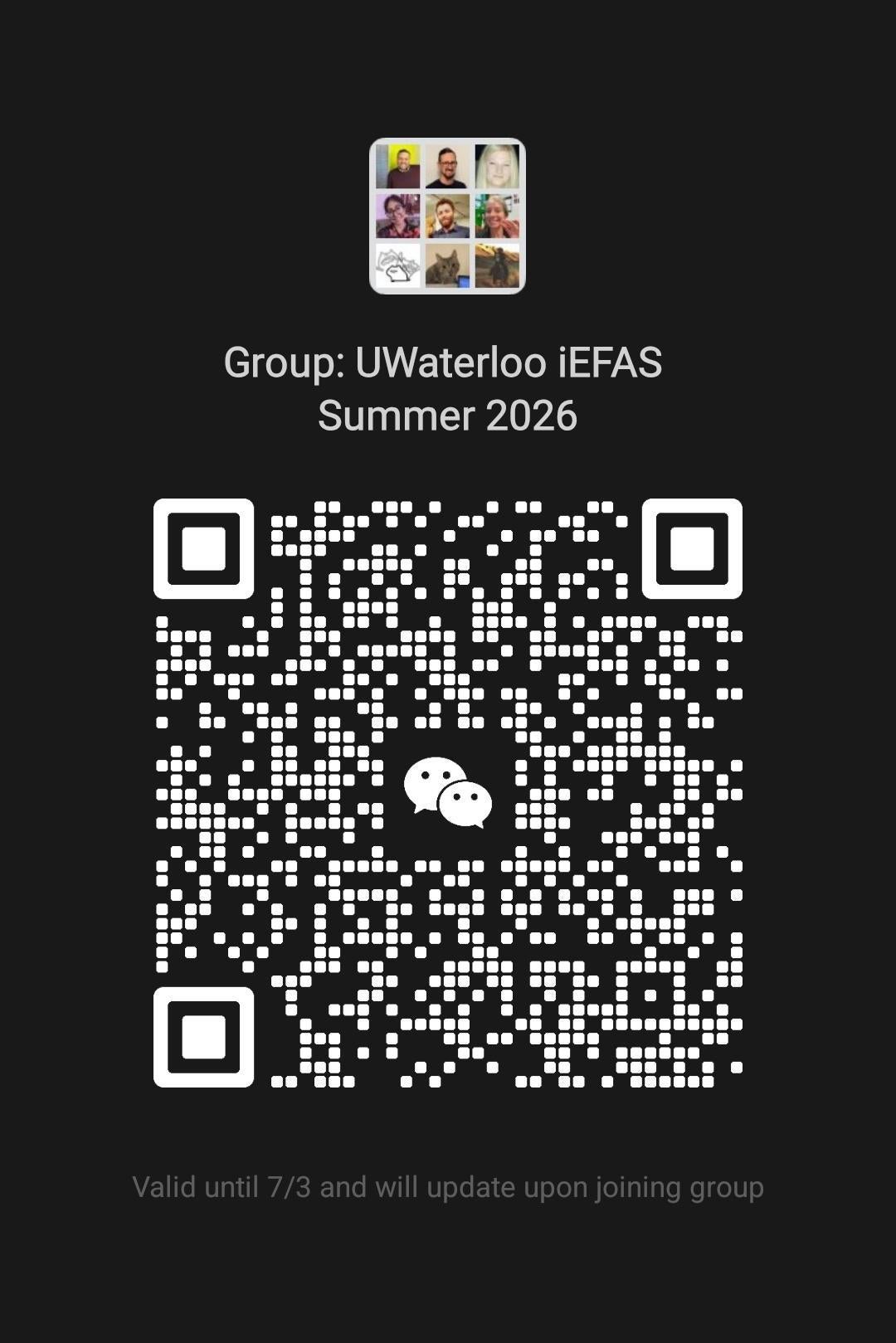 iEFAS 2026 WeChat QR expires July 3
