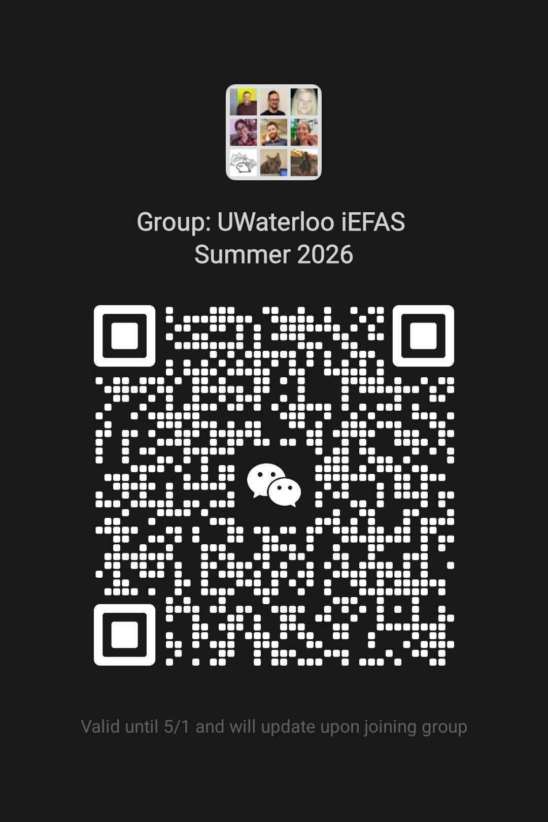 iEFAS 2026 WeChat QR expires May 1