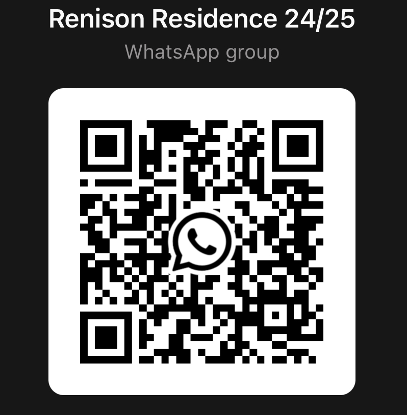 Renison Residence 2024-25 WhatsApp QR code