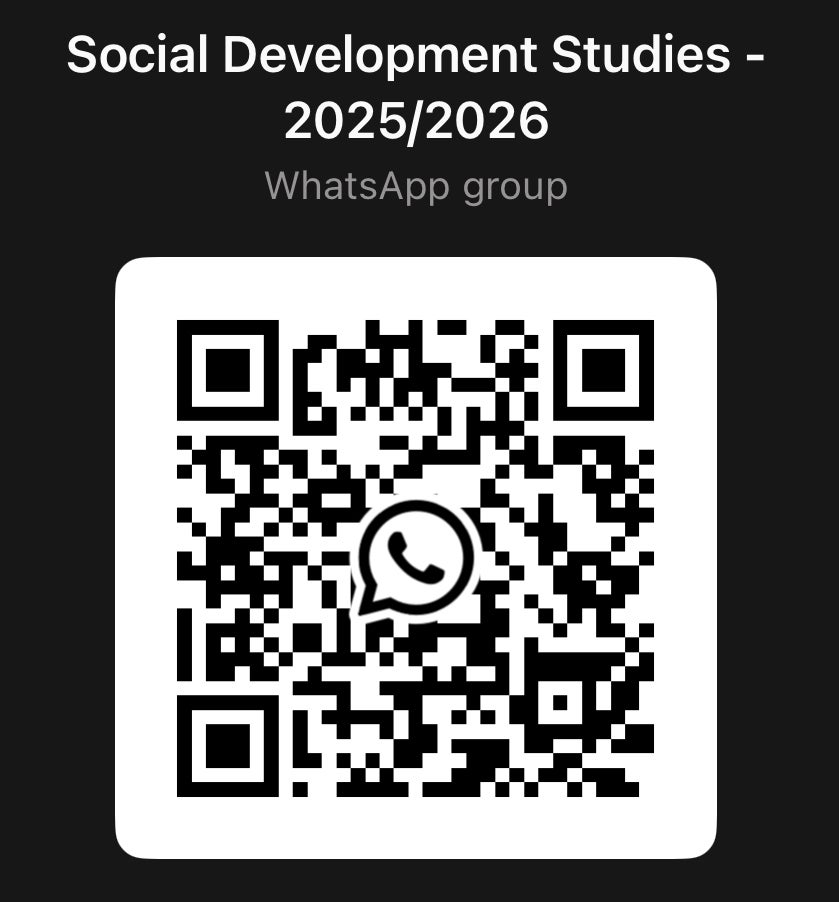 Social Development Studies 2025-26 WhatsApp Group QR code