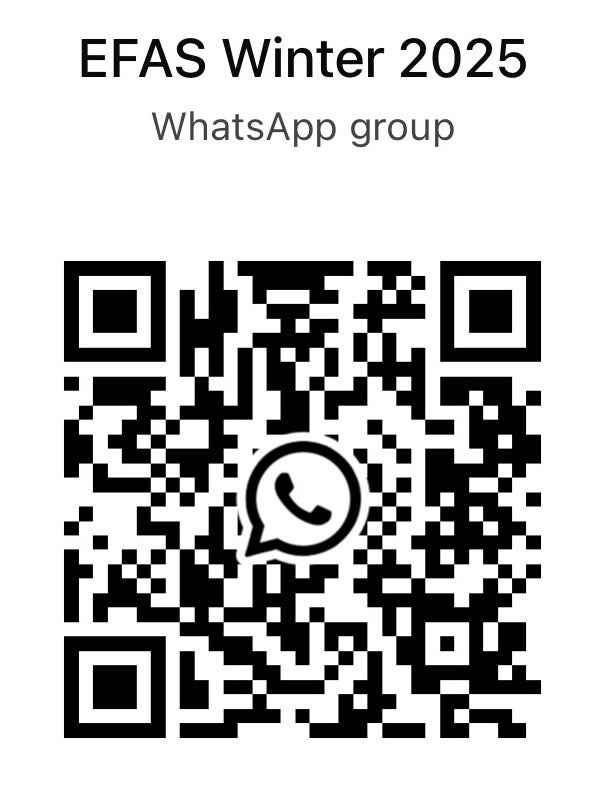 Winter 2025 EFAS WhatsApp chat group QR code