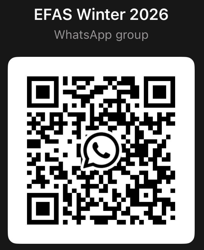 Winter 2026 EFAS WhatsApp QR code