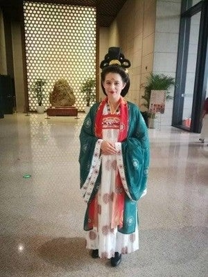 Student in traditional chinese clothes