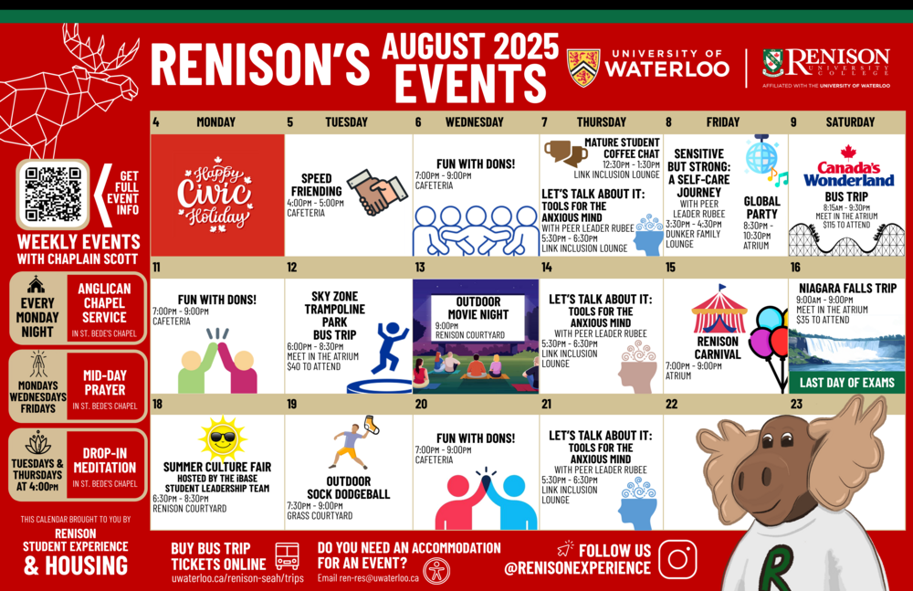 Renison Events Calendar
