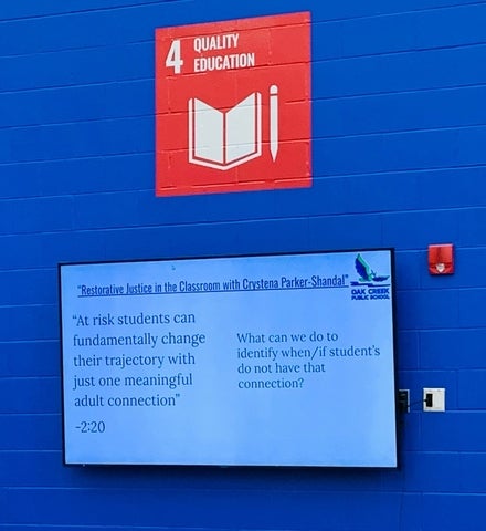 A teacher professional development session led by the School Principal at Oak Creek Public School in the Waterloo Region District School Board, based on Dr. Parker-Shandal’s book and podcast, June, 2024.