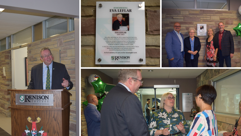 Collage of images from the Eva LeFlar event