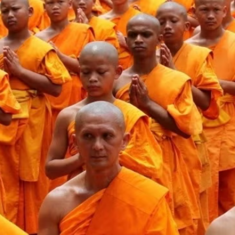 Group of Buddhist monks