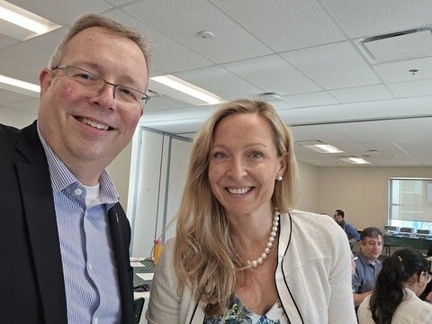 Selfie of Marc Jerry and Jessica Riddell