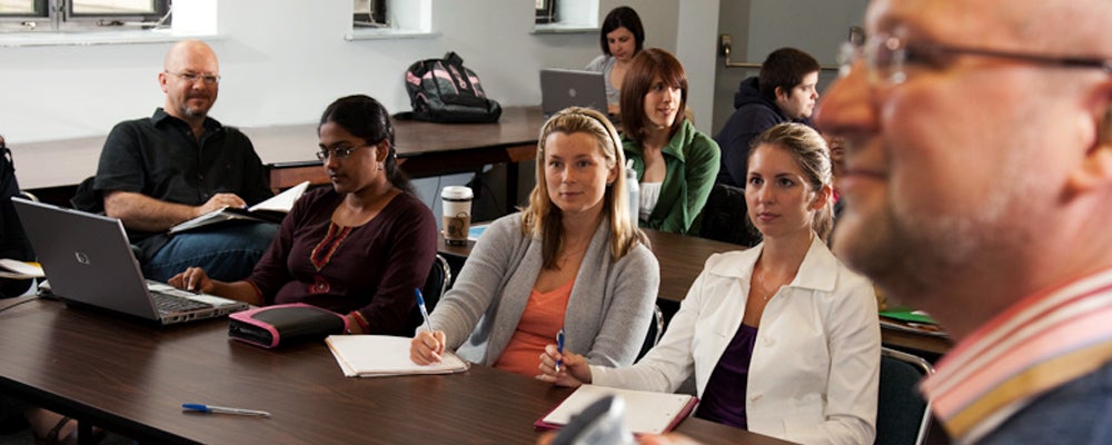 Students listening to a lecture
