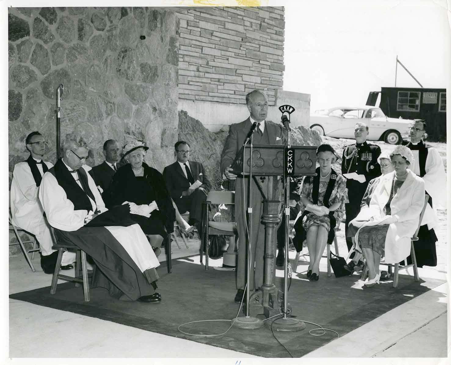 Photograph of the Dedication of the Second Building at Renison College.