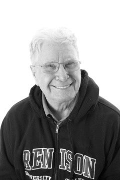 Dr. Michael Smith wearing a Renison hoodie. 