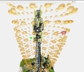 3D model of a telecom tower generated by the platform