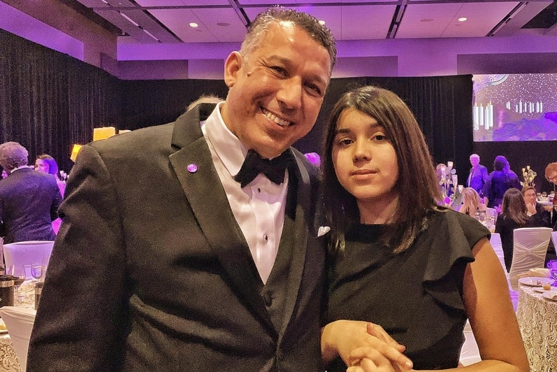 Raouf Boutaba (Professor, Cheriton School of Computer Science)  and his daughter Layla 
