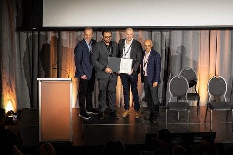 Dave Schneider, Moazam Khan, Adrien Côté and Dr. Vivek Goel