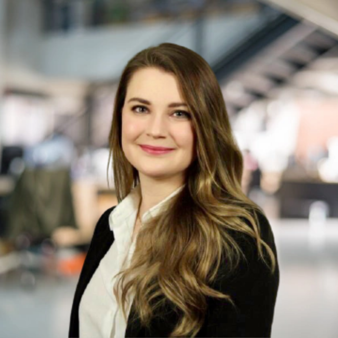 Woman posing in business area