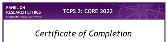 top of a TCPS 2 CORE 2022 certificate