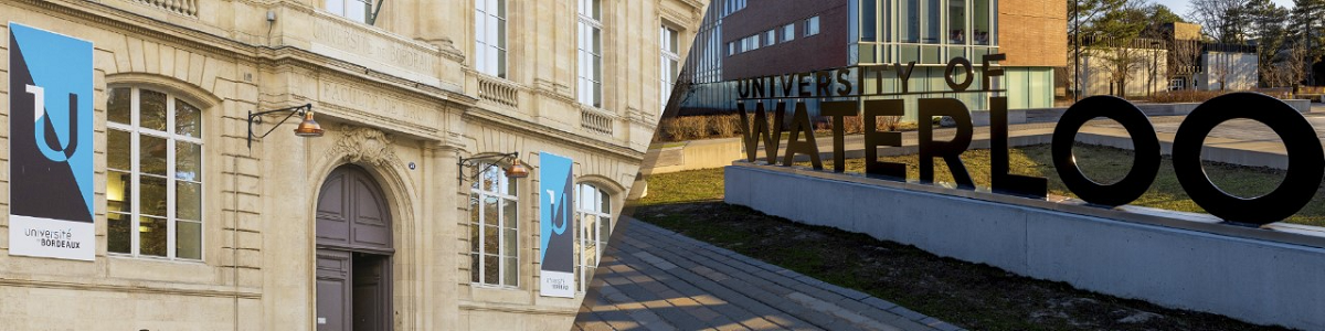 Facade of University of Bordeaux and University of Waterloo