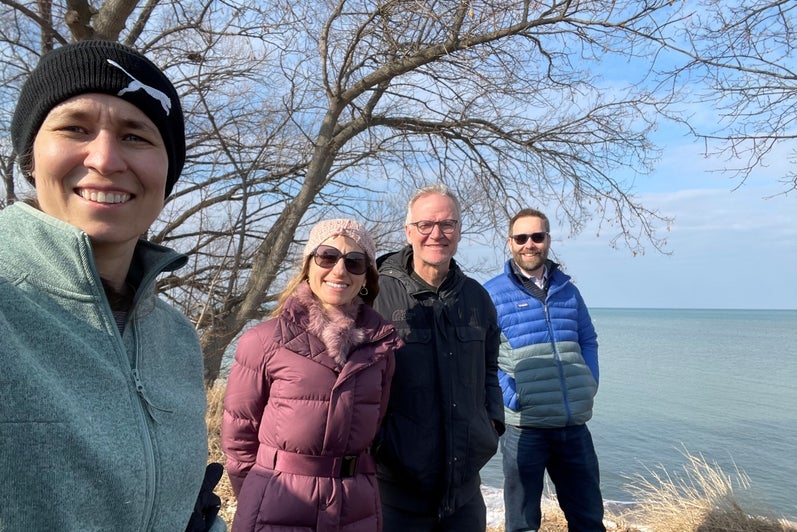 Group photo of Julie Messier, Harriet Bigas, Bruce MacVicar and Derek Robinson.
