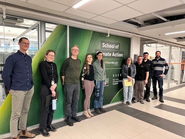 A group photo of the participants from the University of Waterloo, Vineland Research Consortium, and Mohawk College.