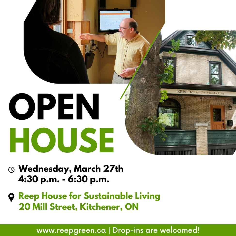 Poster advertising the REEP Open House on March 27, 2024.