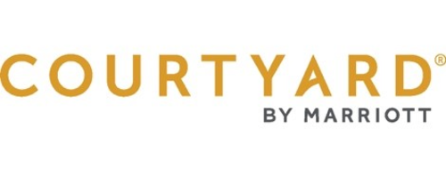 Courtyard by Marriott logo in gold text
