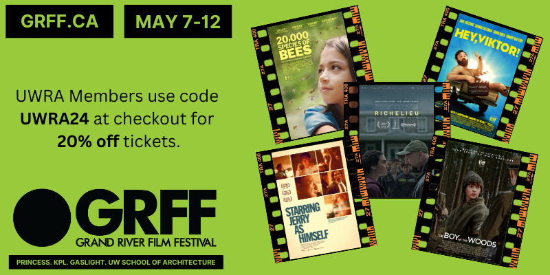 Grand River Film Festival poster and UWRA offer.