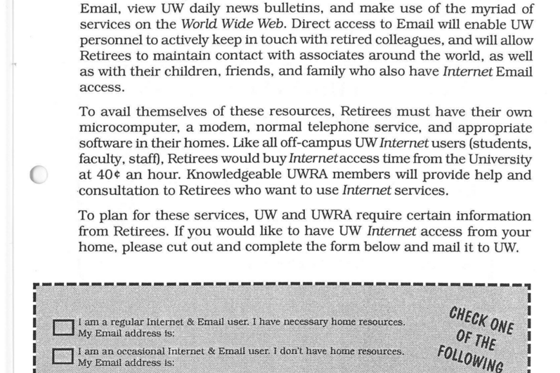Scanned image of the 1996 Wattimes news inset.